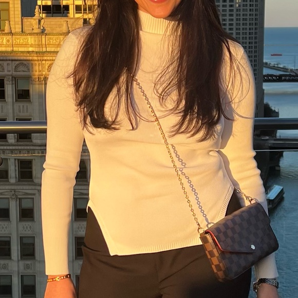 zara white backless high neck top long sleeve - Picture 4 of 4